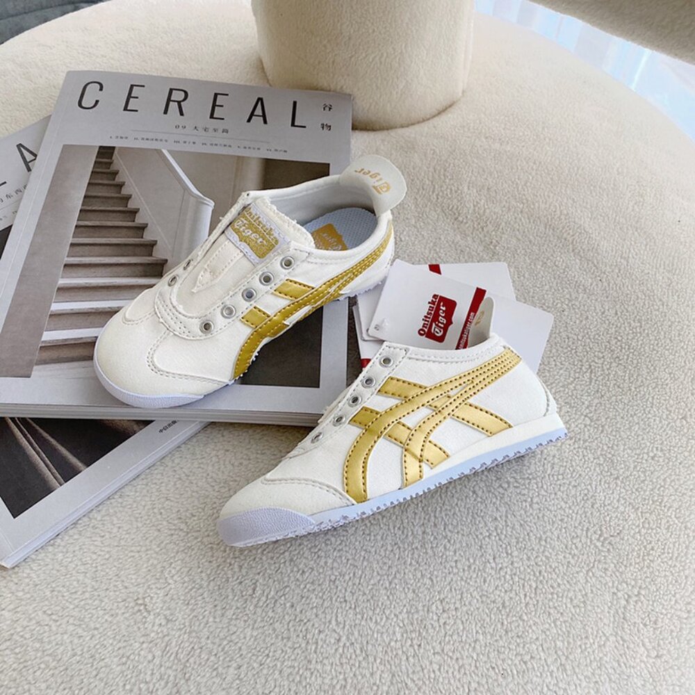 Onitsuka Tiger by Asics Children's Canvas Slip-On Sneakers White